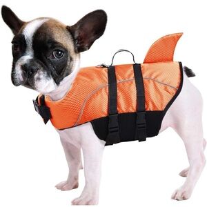 Queenmore Ripstop Dog Life Jacket Shark Life Vest for Dogs